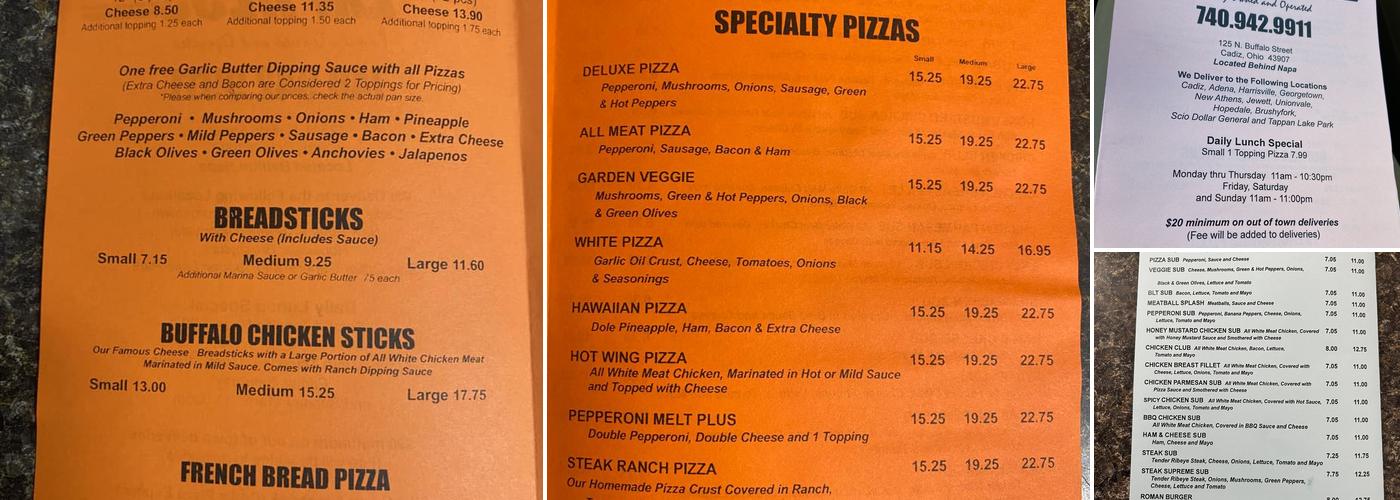 Pizza express Menu