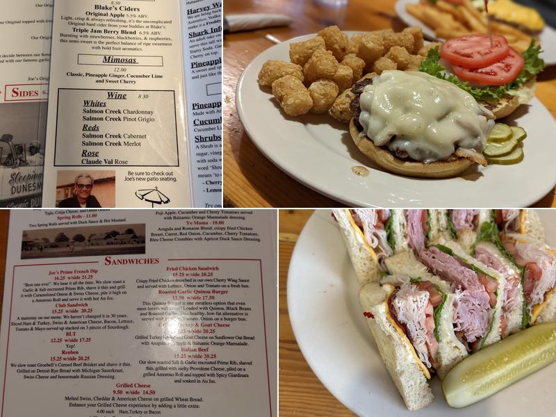 Joe's Friendly Tavern Menu