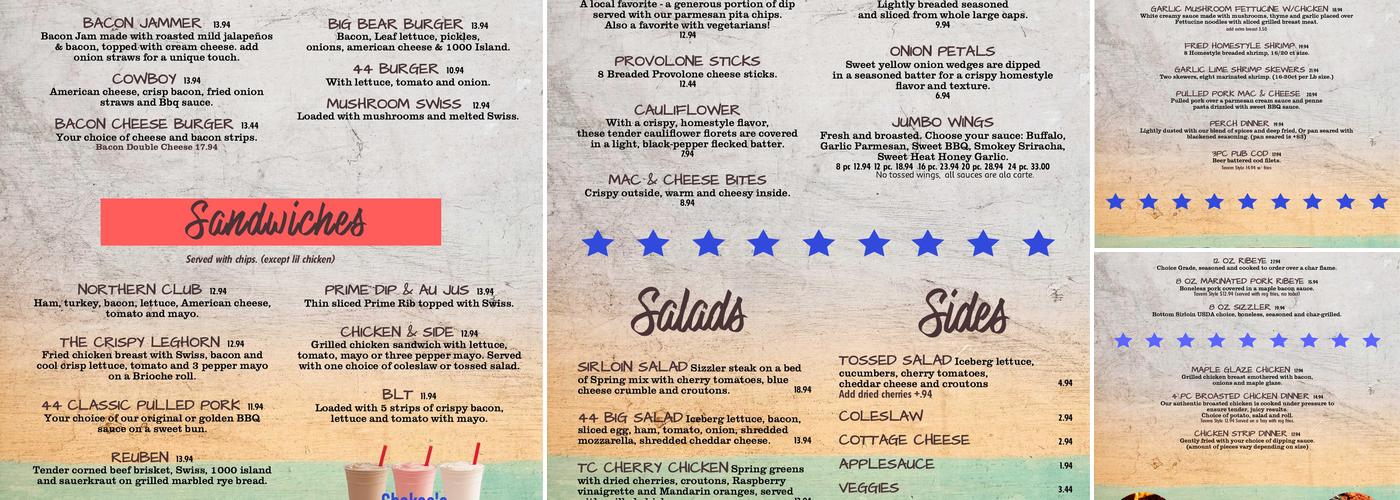 Grille 44 Menu