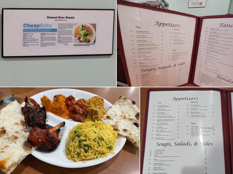Spice of India Menu