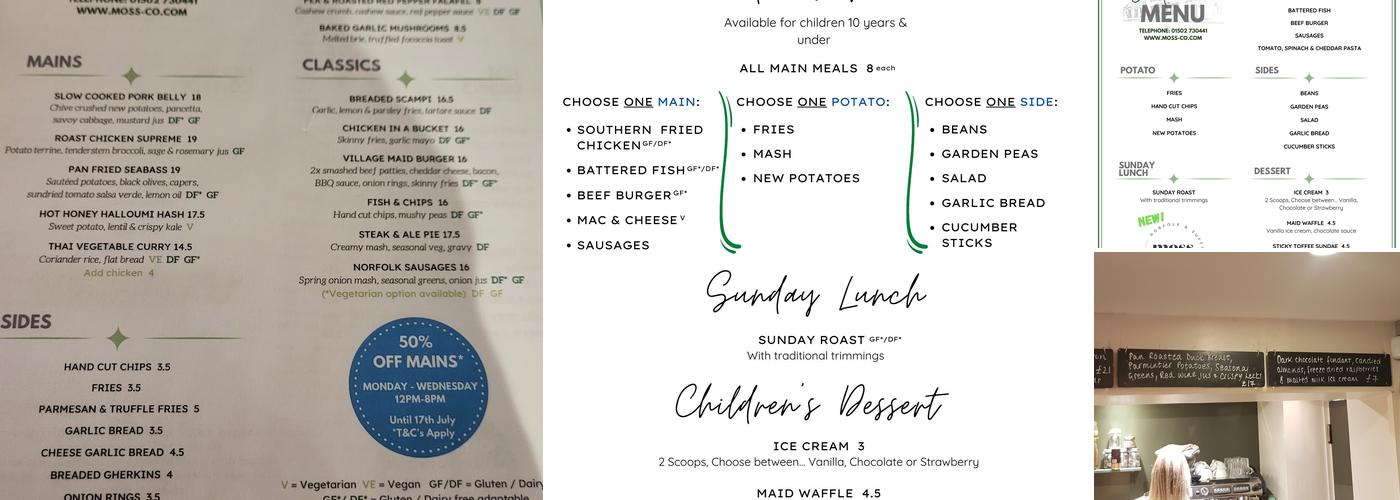 The Village Maid Menu