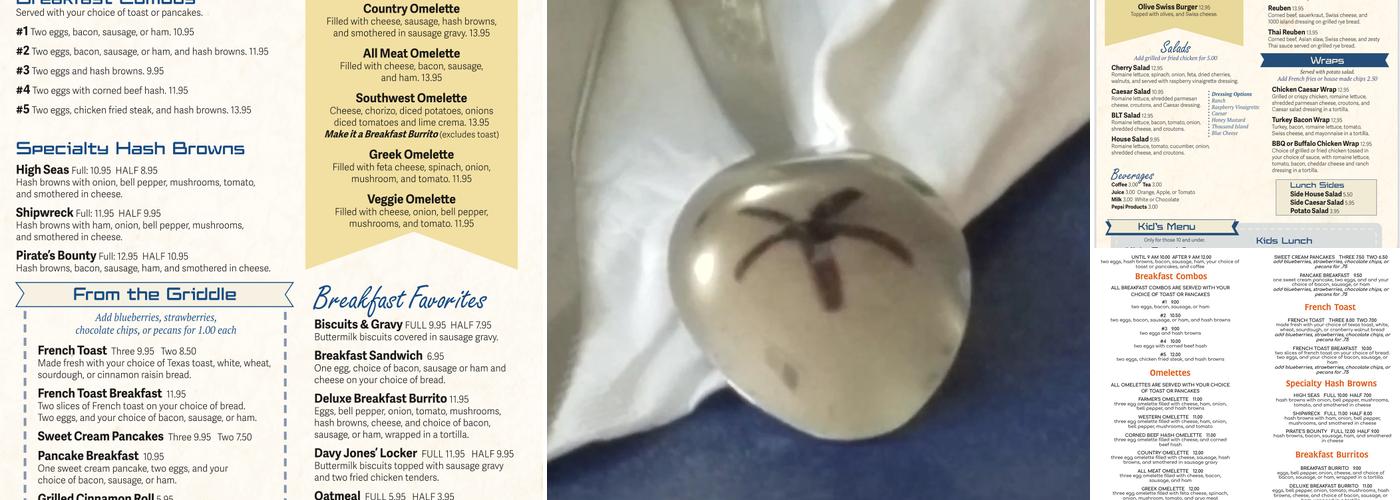 The Lighthouse Cafe Menu