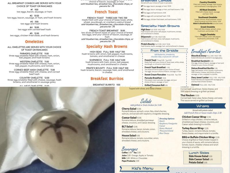 The Lighthouse Cafe Menu