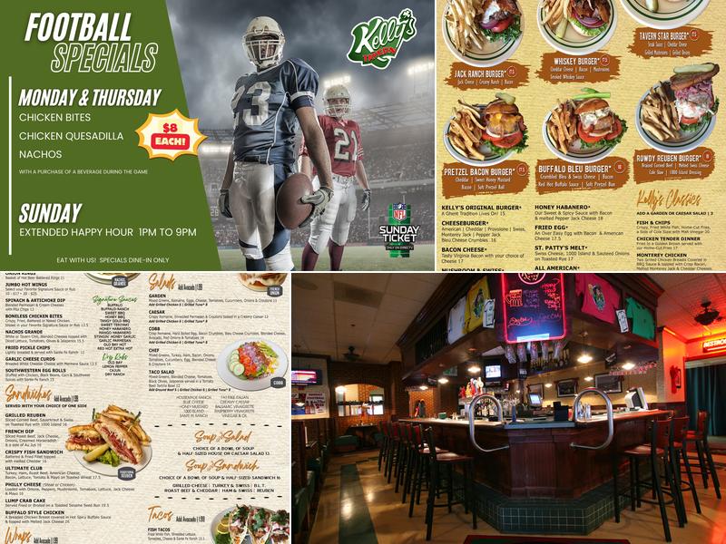 Kelly's Tavern Menu