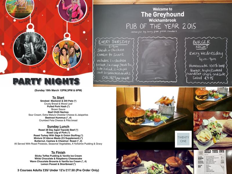 Greyhound & TwentyOne Menu