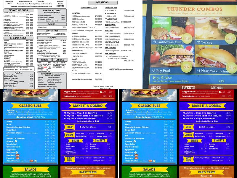 ThunderCloud Subs Menu