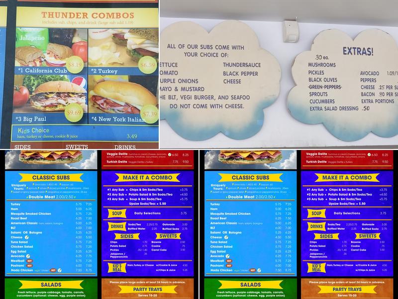 ThunderCloud Subs Menu