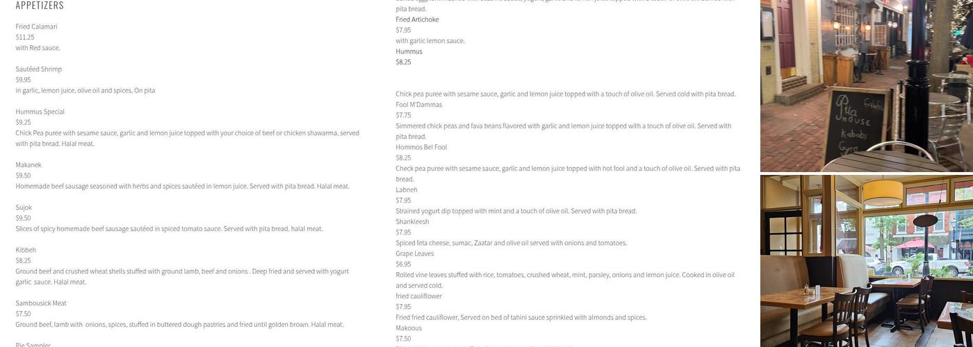 Pita House Menu