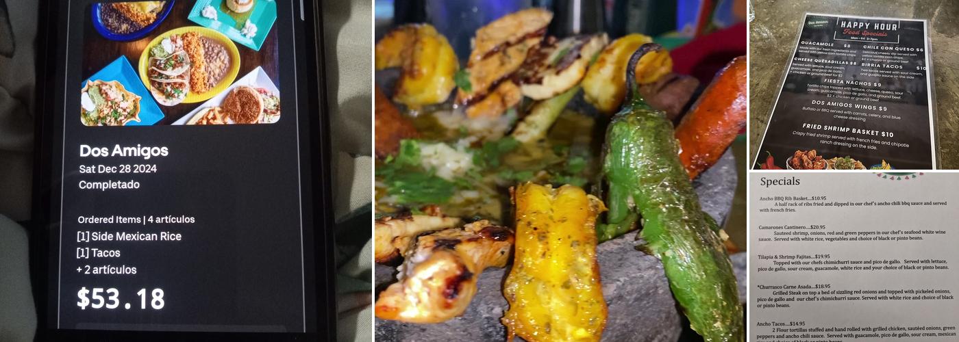 Dos Amigos Menu