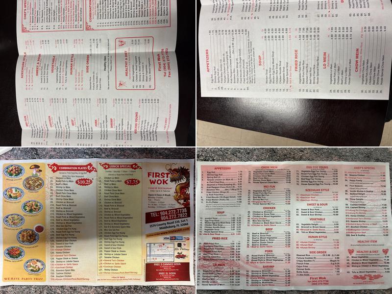 First Wok Menu