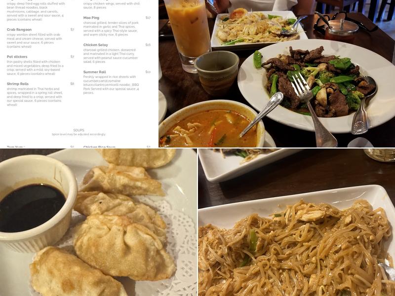 Thai Dee Restaurant Menu