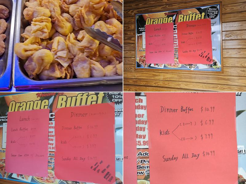 Orange Buffet Menu