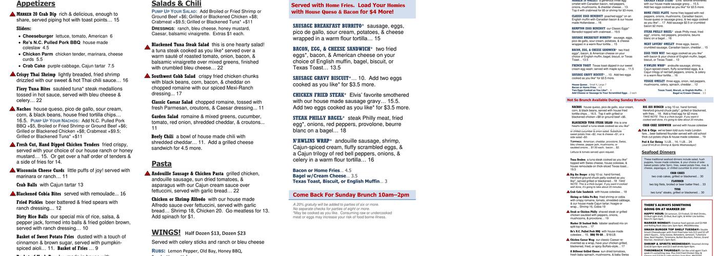 Marker 20 Menu