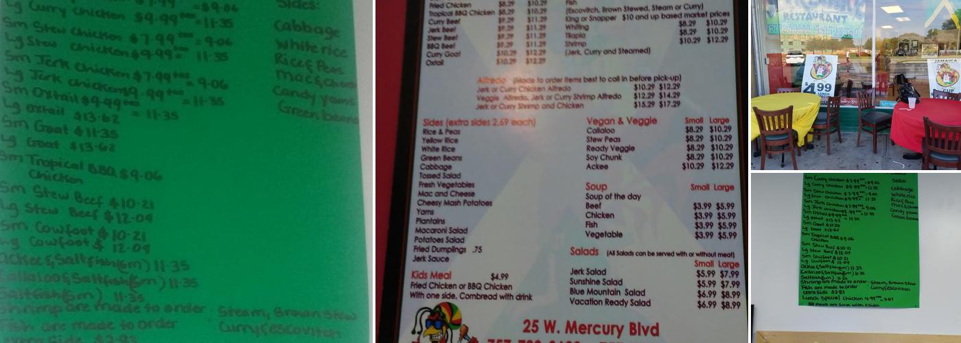 Jerk Sauce Menu