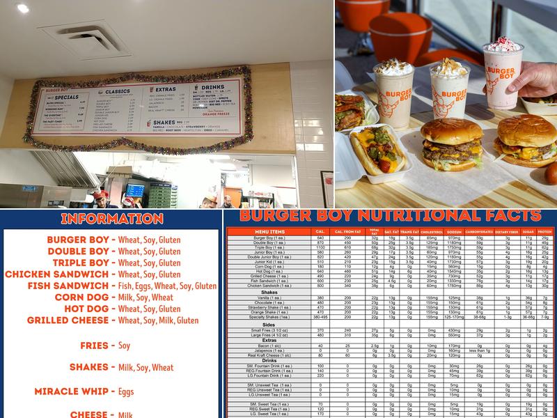 Burger Boy Menu