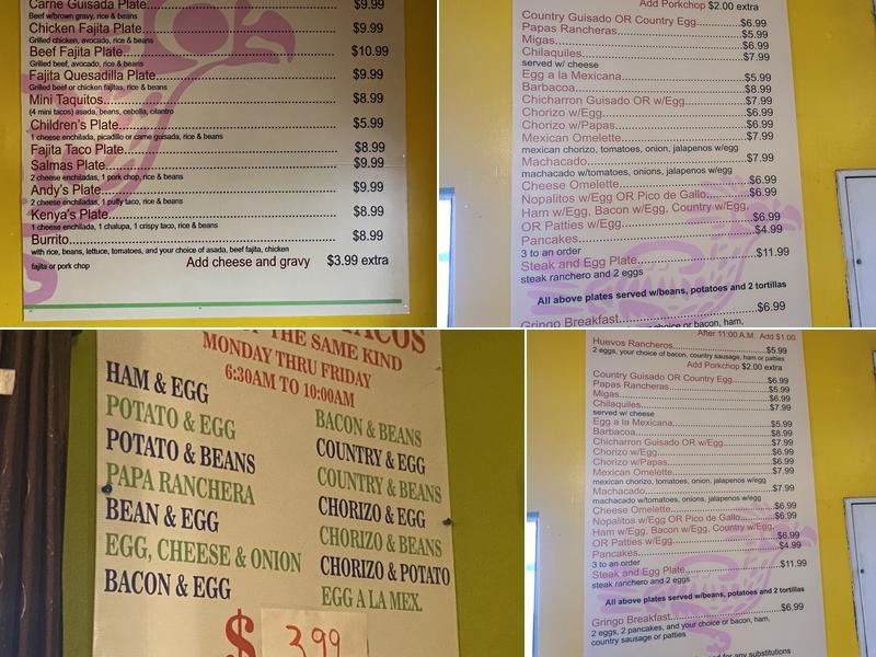 Benjamin's Kitchen Menu