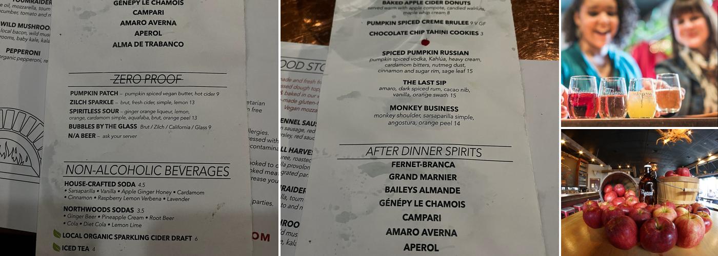 Taproot Cider House Menu