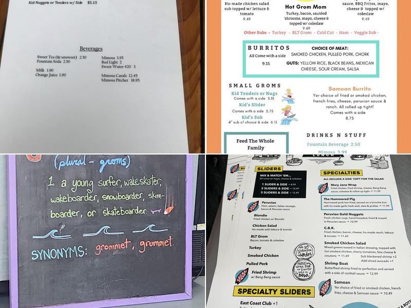 Grom Menu