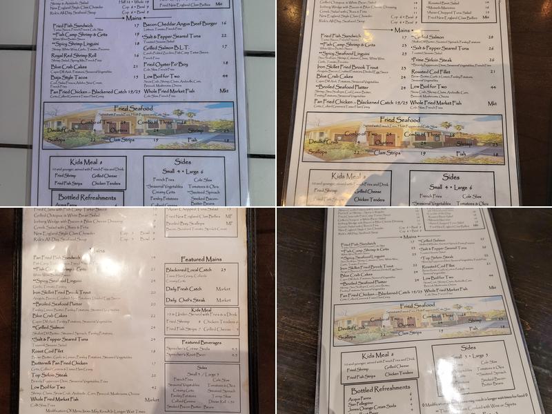 Palm Valley Fish Camp Menu