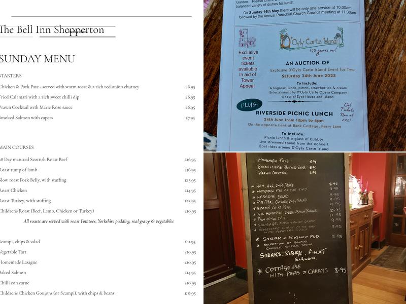 The Bell Inn Menu