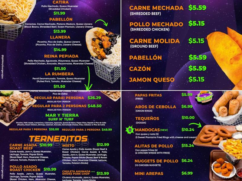 Galaxy Burgers Bar & Grill Menu