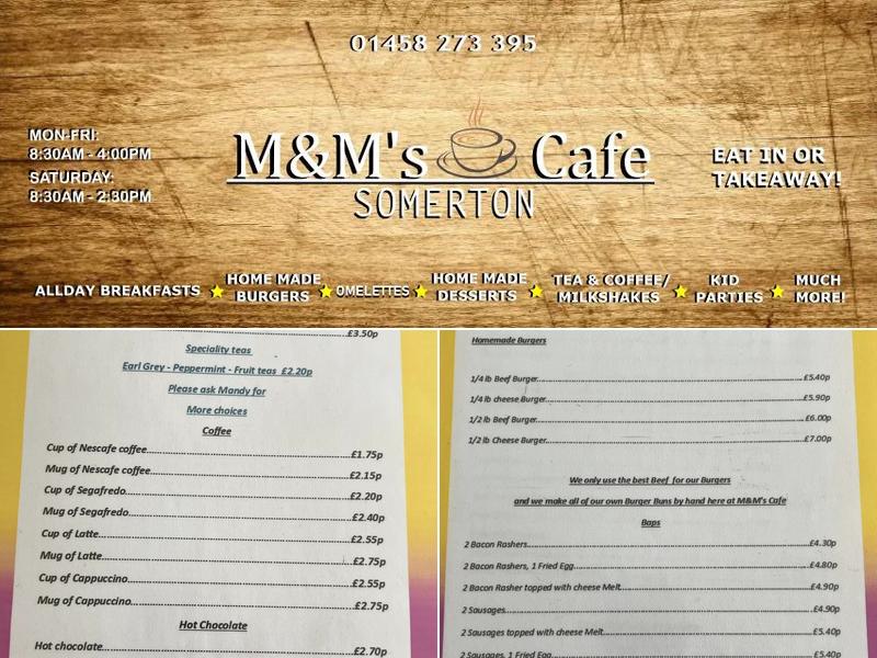 M&M Cafe Menu