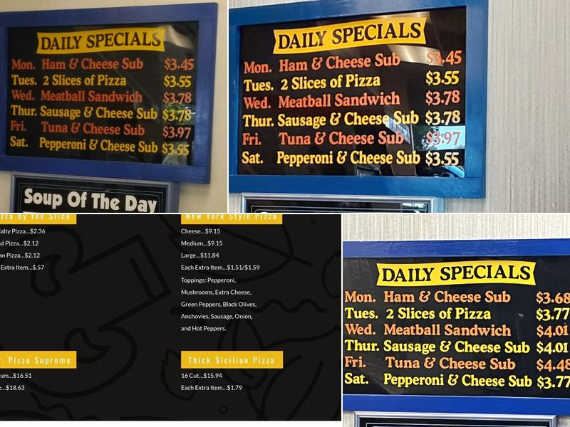 Mr Pizza Menu