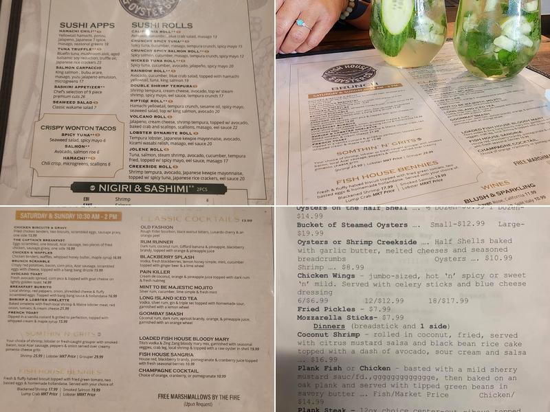 Creekside Dinery Menu