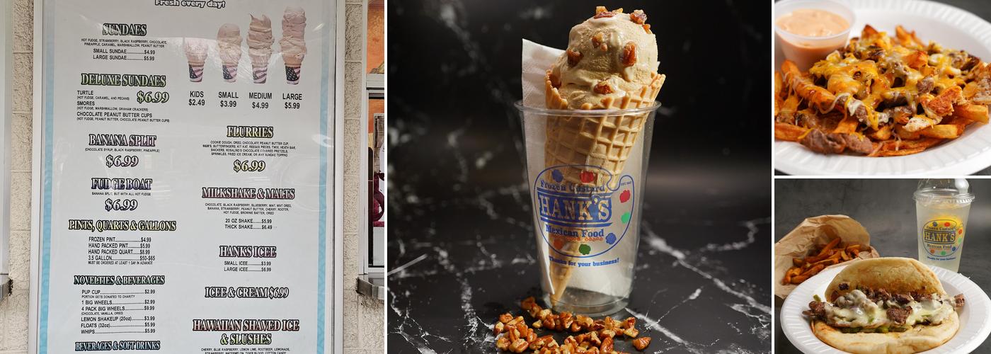 Hank's Frozen Custard & Mexican Food Menu