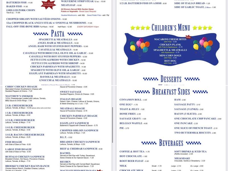 Chris's Wolverine Restaurant Menu