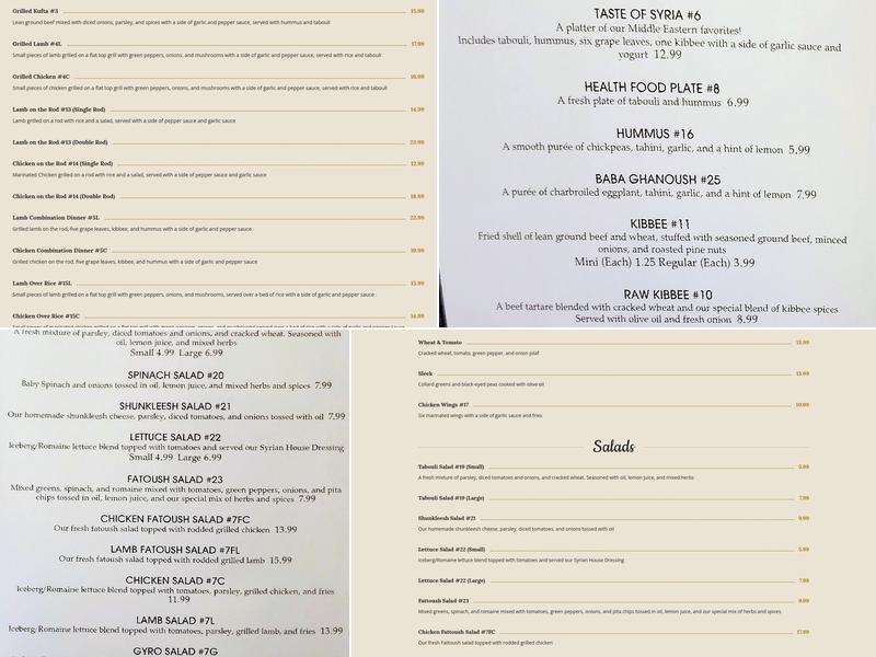 Mary's Restaurant & Bakery Menu