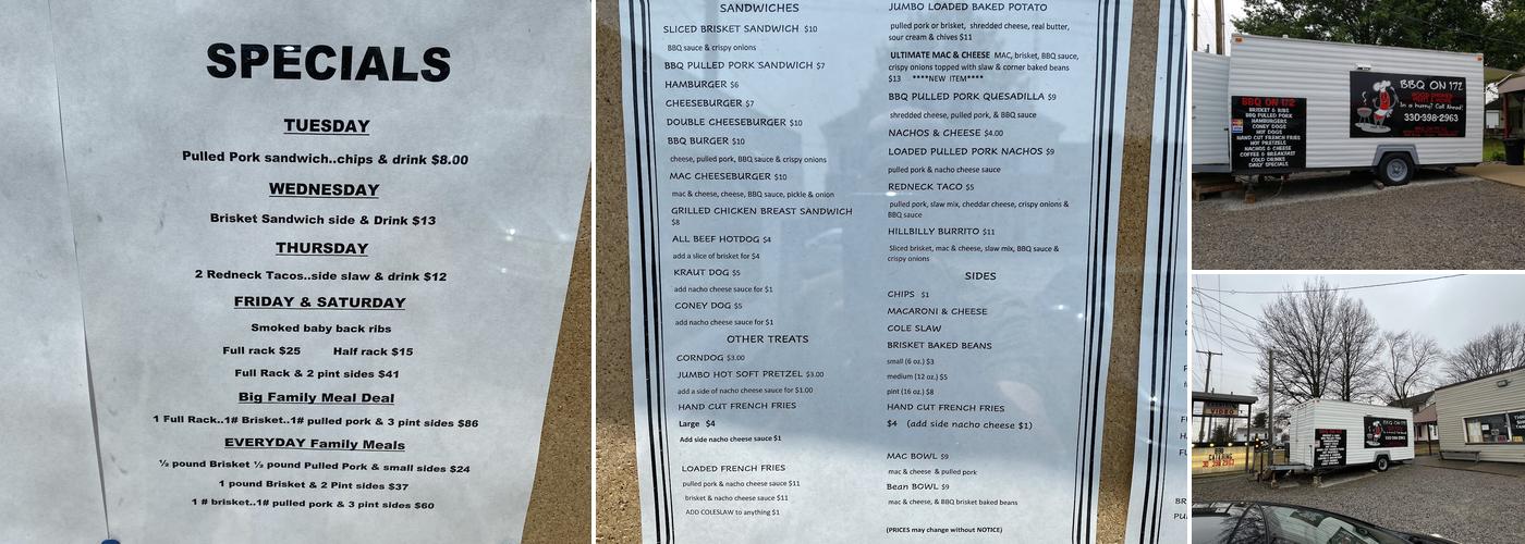BBQ on 172 Menu
