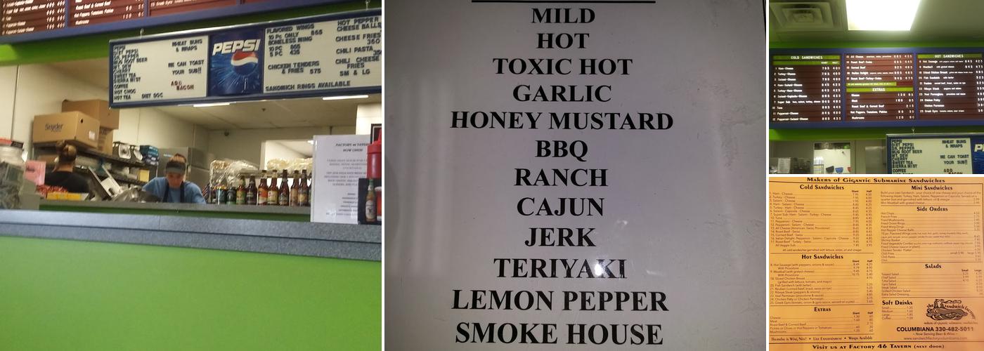 Sub Station 46 Menu