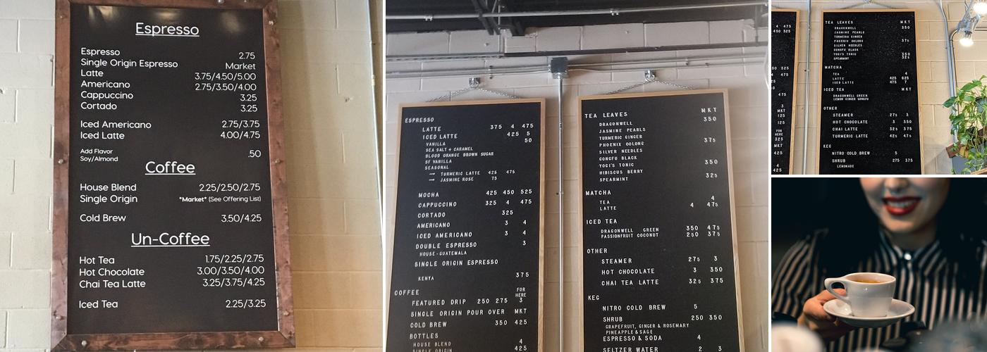 Branch Street Coffee Roasters Menu