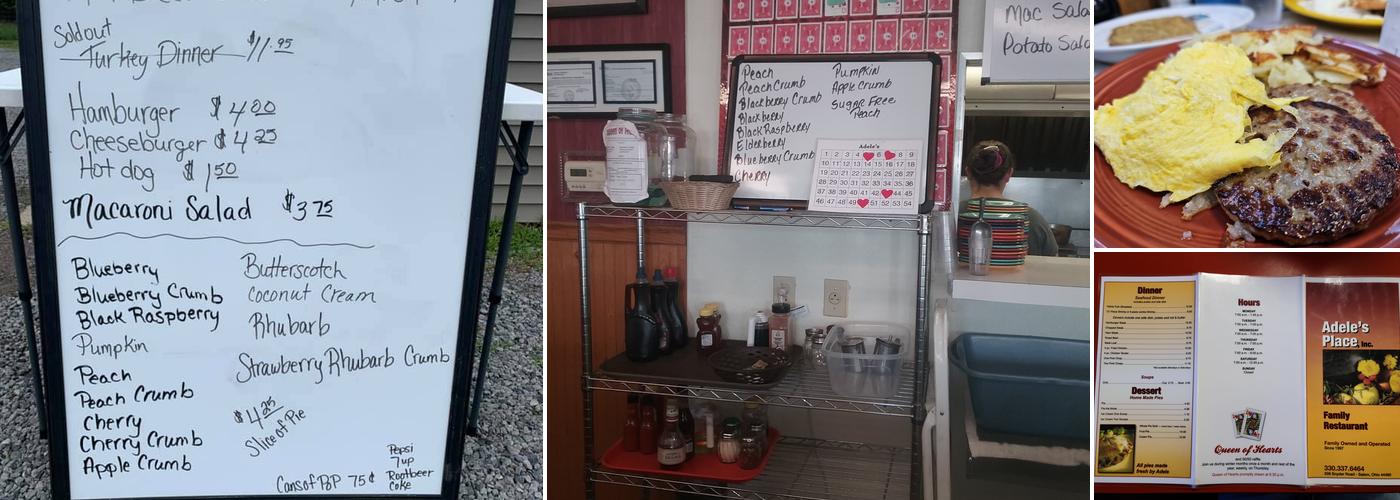 Adele's Restaurant Menu