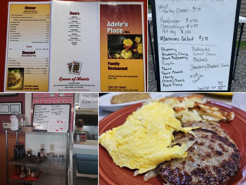 Adele's Restaurant Menu