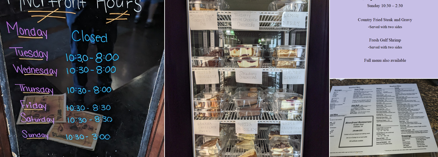 Riverfront Cafe, Chilhowie Menu, Reviews (231), Photos (43