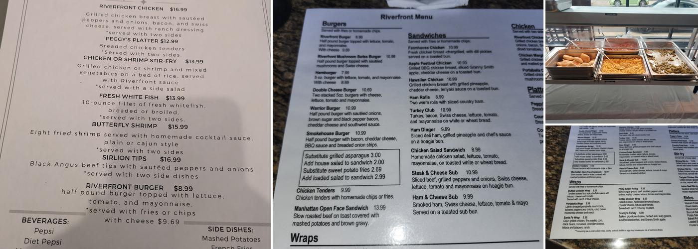 Riverfront Cafe Menu