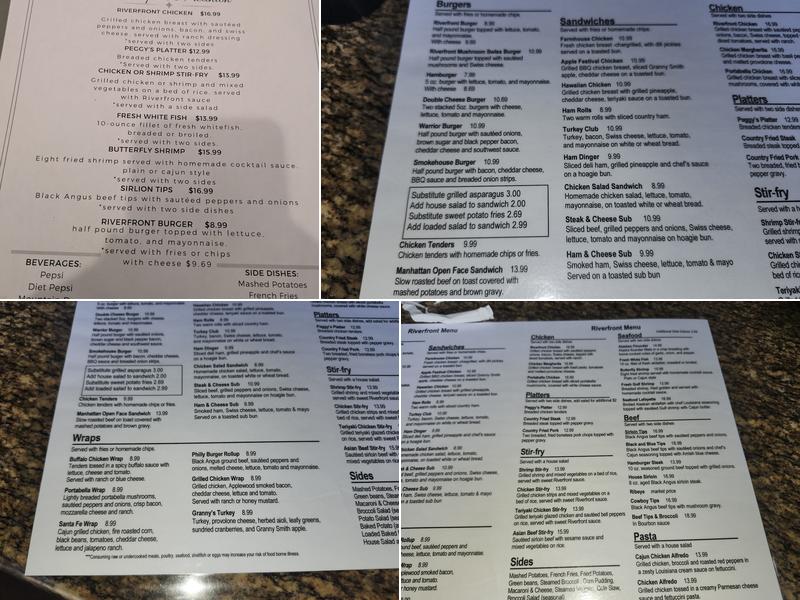 Riverfront Cafe Menu