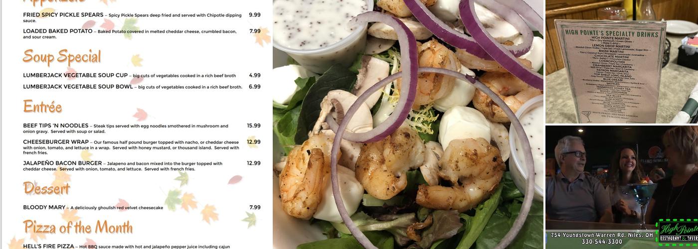 High Pointe Restaurant & Tavern Menu