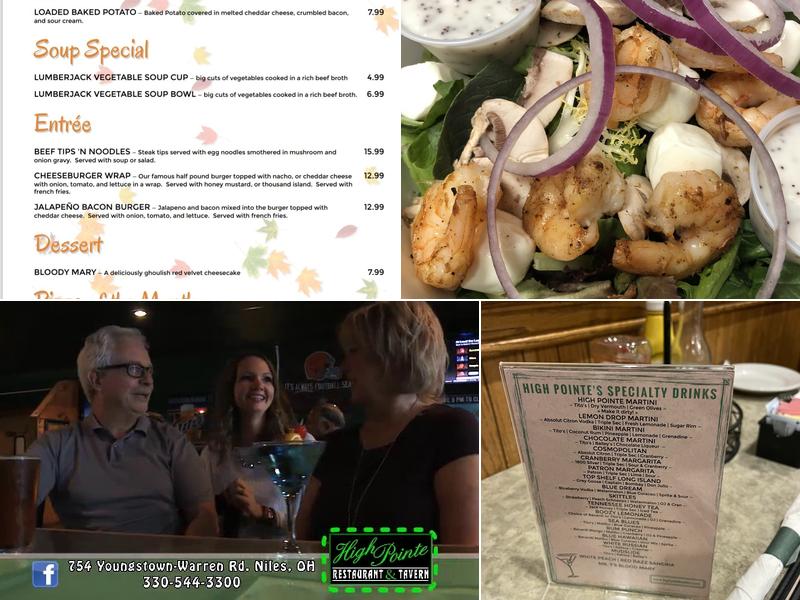 High Pointe Restaurant & Tavern Menu