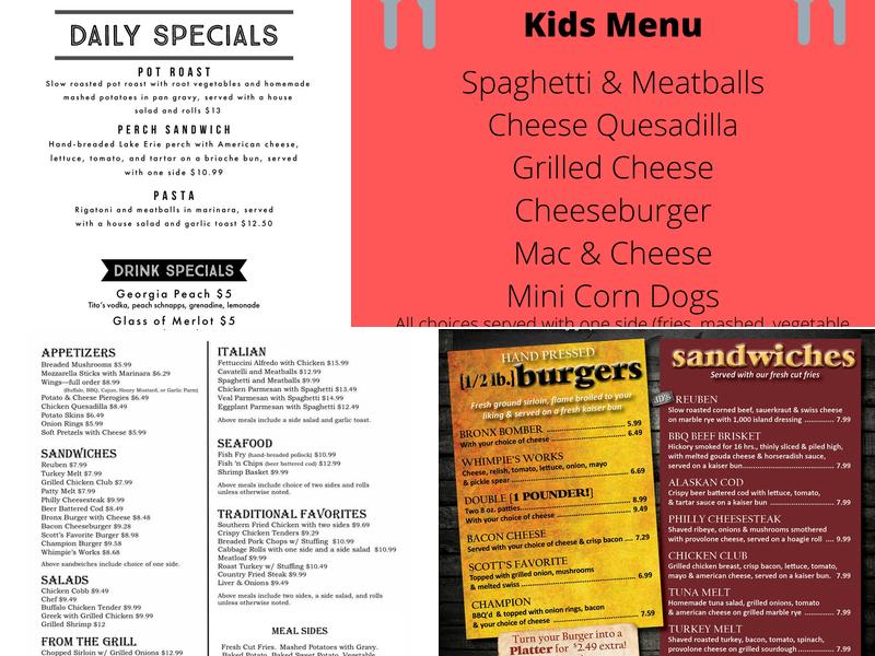 JD's Post House on the Avenue Menu