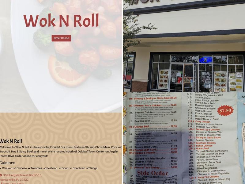 Wok N Roll Menu