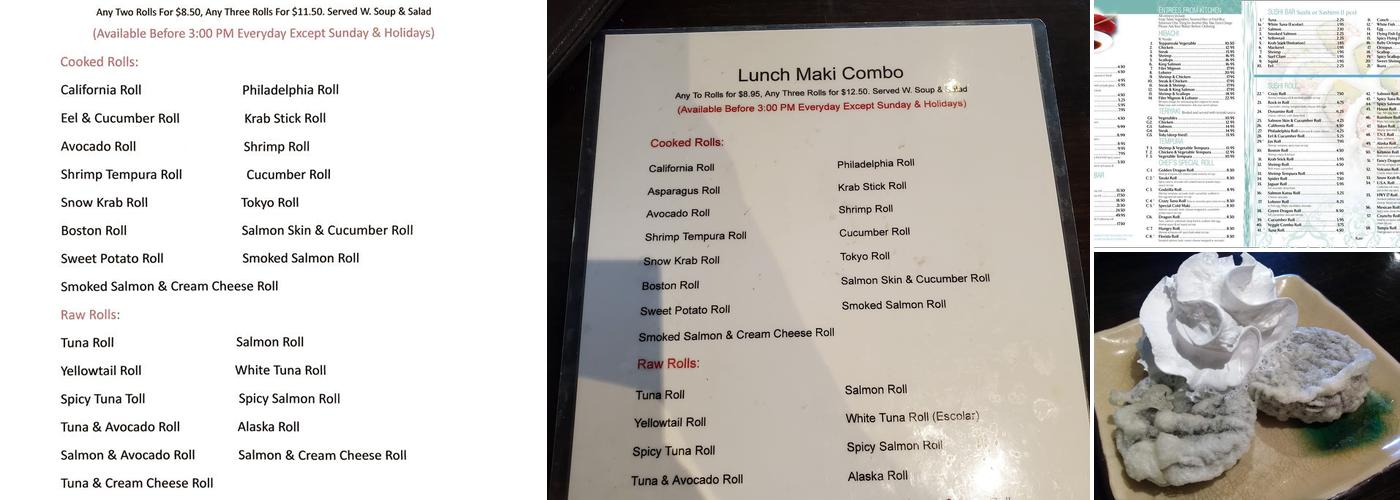 Sushiya Menu