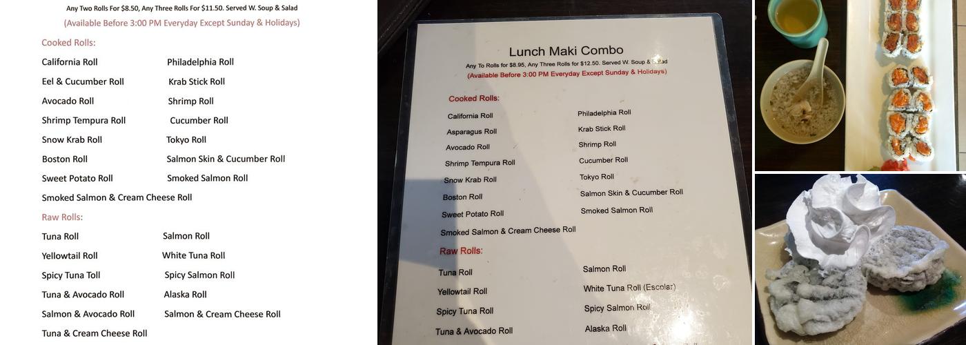 Sushiya Menu
