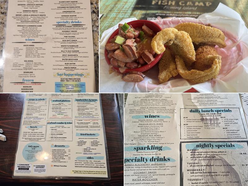 Whitey's Fish Camp Menu