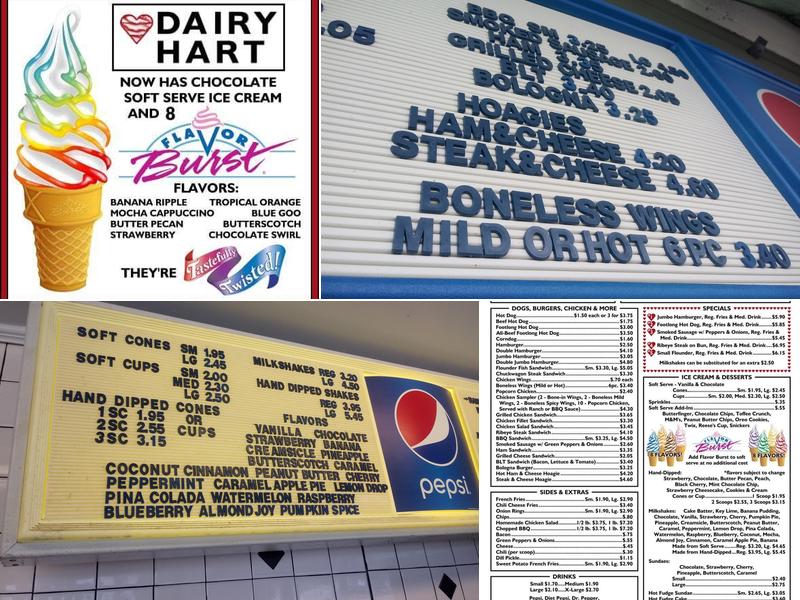 Dairy Hart Menu