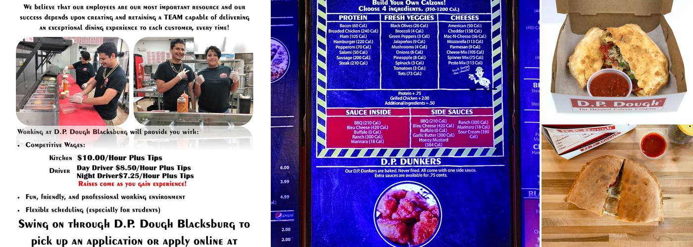 D.P. Dough Menu