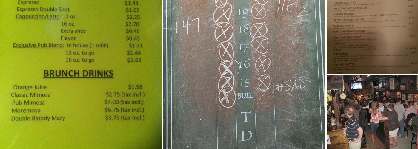 Square 5 Public House Menu