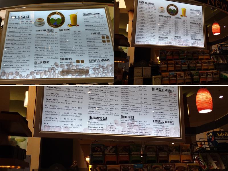 New River Coffee Co Menu